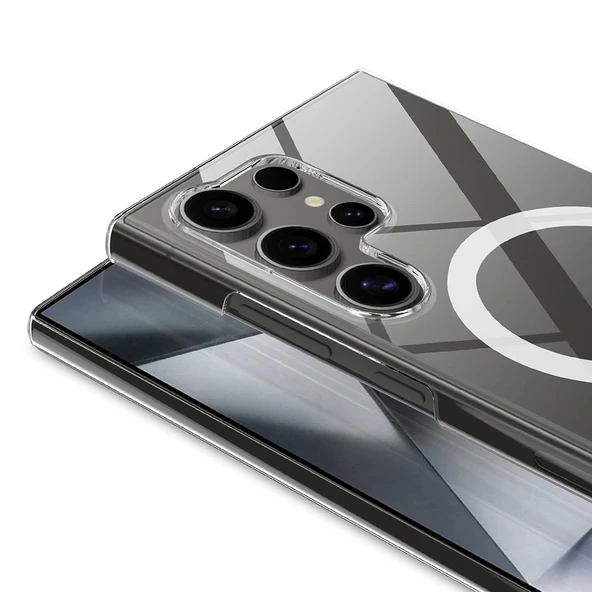 Galaxy S25 Ultra Kılıf Kamera Korumalı M-safe Sert PC Zore Porto Kapak - 4