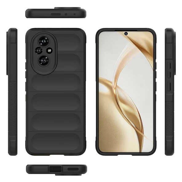 Honor 200 Pro Kılıf Esnek TPU Oyuklu Arka Yüzey Tasarımlı Zore Etnik Silikon Kapak - 6