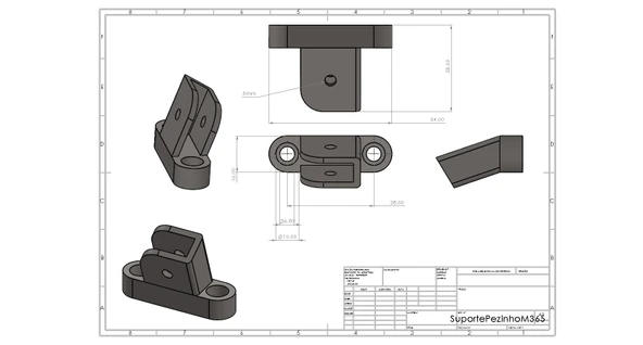 Byr Destek Pezinho / Ayak Desteği Xiaomi M365 - Klon M365 - Foston - Play X Pro (Sadece Plastik Aparattır!!!) 3D - 4