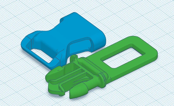 Byr Yan klipli toka fişi (Sadece Plastik Aparattır!!!) 3D - Resim 4