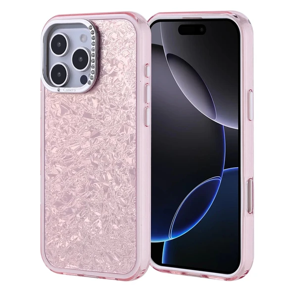 Apple iPhone 16 Pro Max Kılıf Taşlı Tasarımlı Zore Kapi Kapak