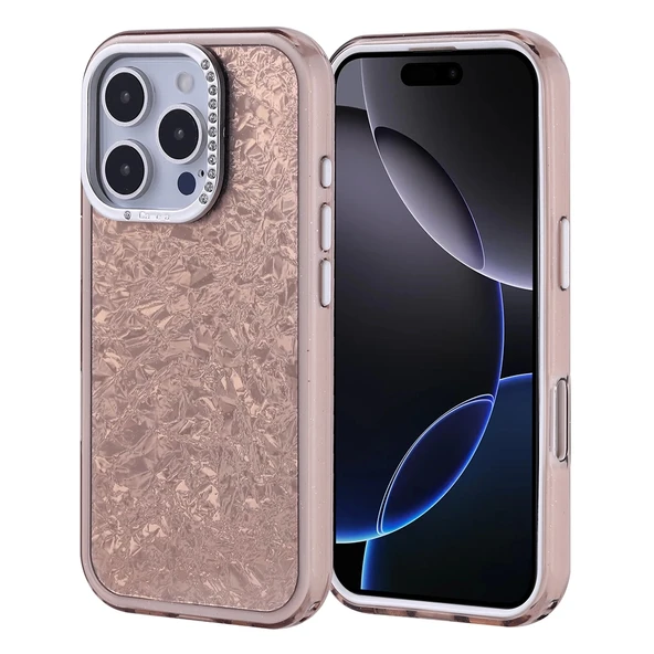 Apple iPhone 16 Pro Kılıf Taşlı Tasarım Zore Kapi Kapak