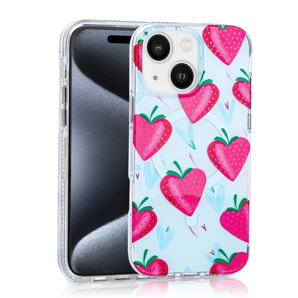 Apple iPhone 13 Kılıf M-safe Şarj Özellikli Zore Stilo Kapak - 5