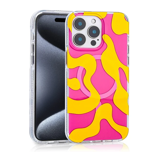 Apple iPhone 14 Pro Max Kılıf M-safe Şarj Özellikli Zore Stilo Kapak - 3