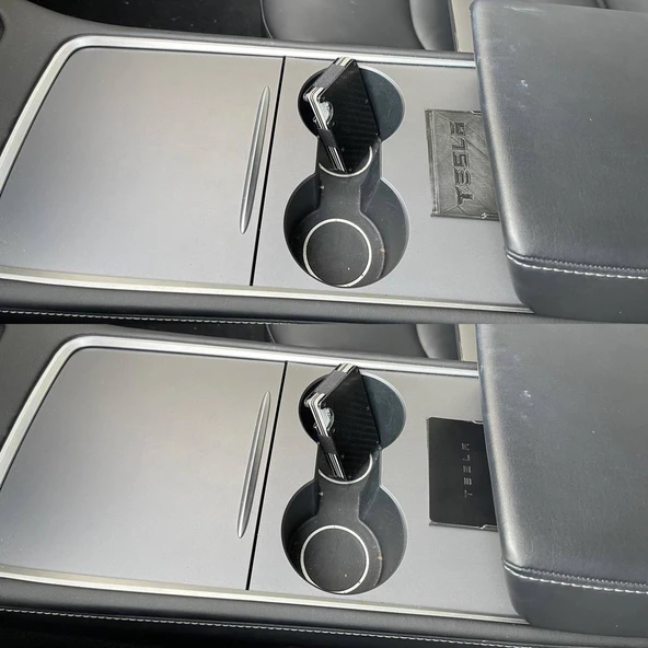 Tesla Model 3 / Model Y Konsolu Anahtar Kart Tutucu (Plastik Aparattır!!!)