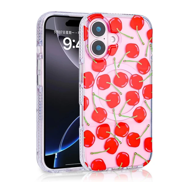 Apple iPhone 16 Kılıf M-safe Şarj Özellikli Zore Stilo Kapak