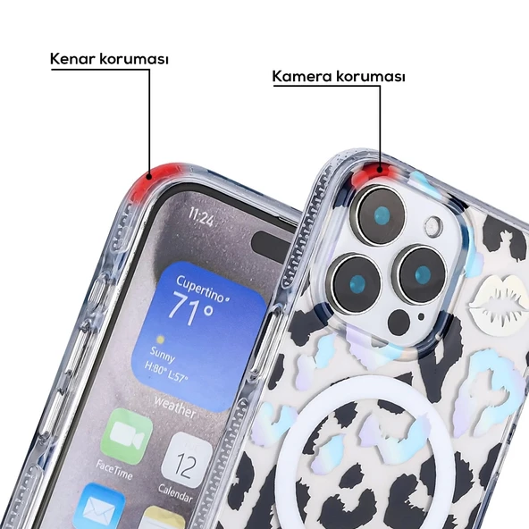 Apple iPhone 12 Pro Kılıf M-safe Şarj Özellikli Zore Jago Kapak - 9