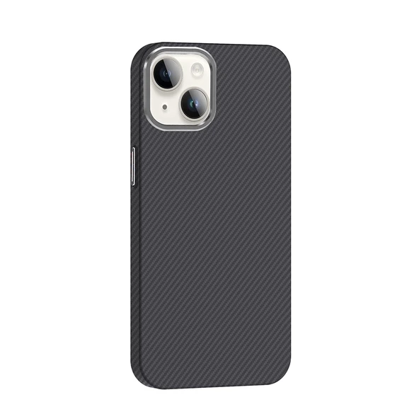 Apple iPhone 14 Kılıf M-safe Şarj Özellikli Karbon Fiber Görünümlü Zore Gros Kapak - 8