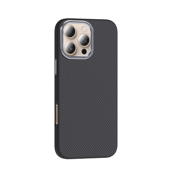 Apple iPhone 16 Pro Max Kılıf M-safe Şarj Özellikli Karbon Fiber Görünümlü Zore Gros Kapak - 8