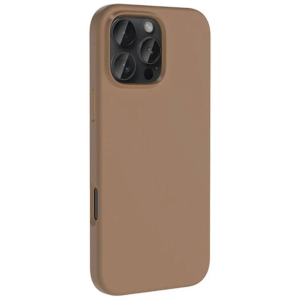 Apple iPhone 16 Pro Kılıf M-safe Şarj Özellikli Sıvı Teknolojili Silinebilir Sert Zore Kivi Kapak - 8