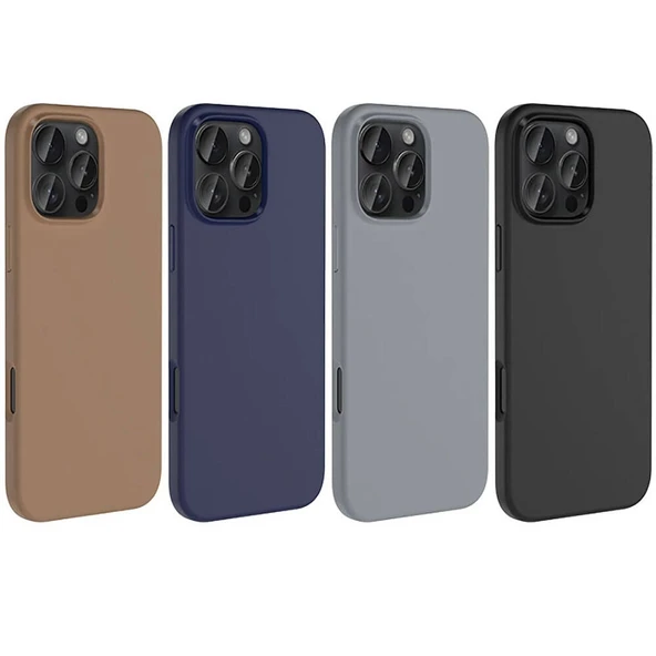 Apple iPhone 16 Pro Kılıf M-safe Şarj Özellikli Sıvı Teknolojili Silinebilir Sert Zore Kivi Kapak - 2