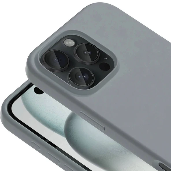 Apple iPhone 16 Pro Kılıf M-safe Şarj Özellikli Sıvı Teknolojili Silinebilir Sert Zore Kivi Kapak - 5