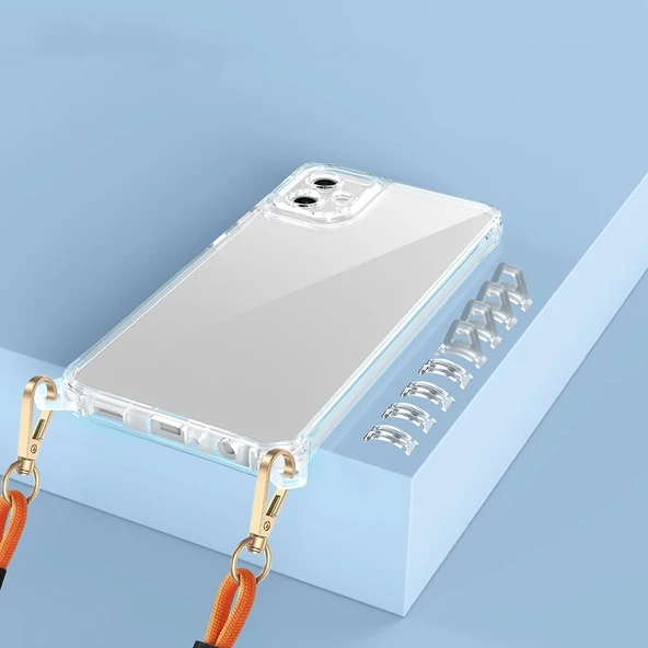 Galaxy A06 Kılıf Airbagli Takılabilir Askı Aparatlı Zore Snap Silikon Kapak - 4