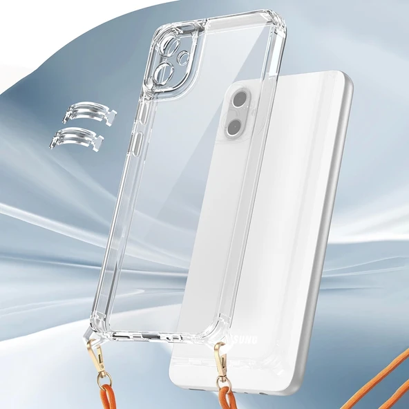 Galaxy A06 Kılıf Airbagli Takılabilir Askı Aparatlı Zore Snap Silikon Kapak - 6