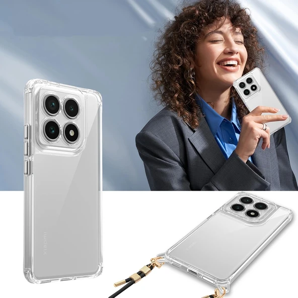 Xiaomi 14T Pro Kılıf Airbagli Takılabilir Askı Aparatlı Zore Snap Silikon Kapak - 8