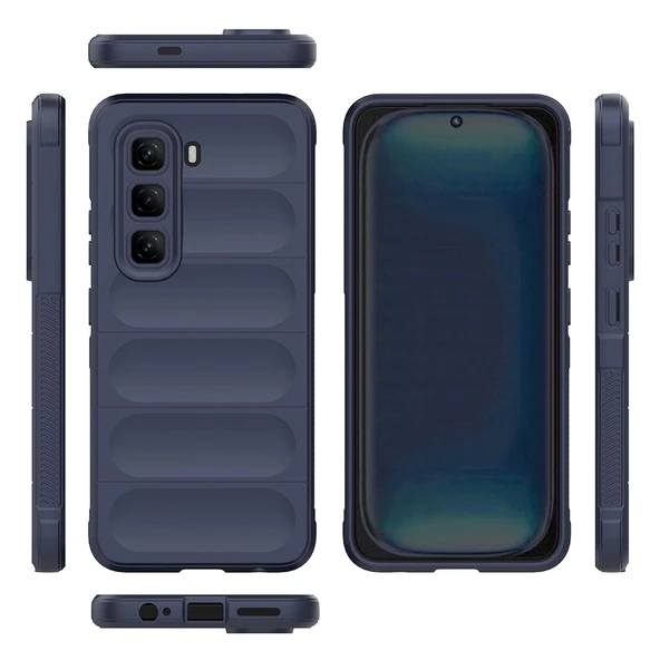 İnfinix Hot 50 Pro 4G Kılıf Esnek TPU Oyuklu Arka Yüzey Tasarımlı Zore Etnik Silikon Kapak - 9