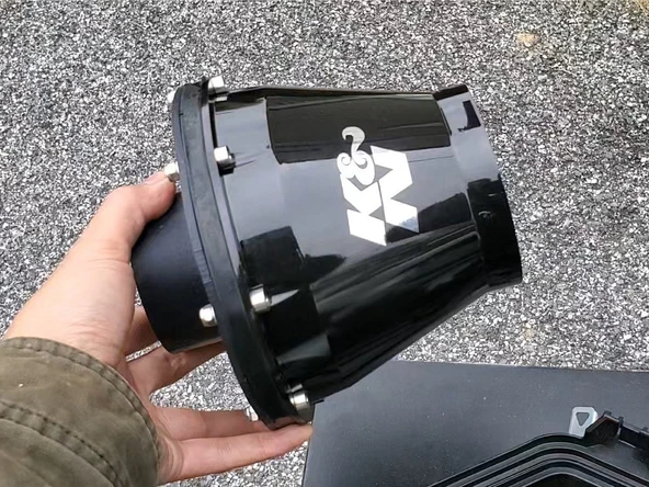 Byr K&N Apollo Universal Giriş 3 "Çıkış Desteği (Sadece Plastik Aparattır!!!) 3D - 3