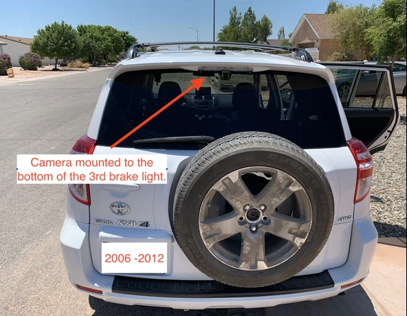 Byr Toyota RAV4 Ters Kamera 2006 - 2012 (Sadece Plastik Aparattır!!!) 3D - 3