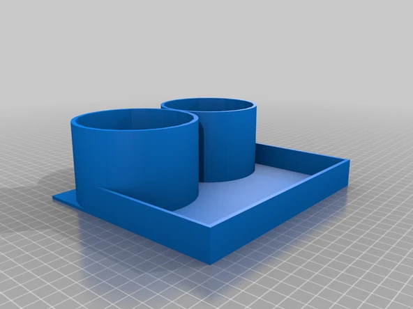 Byr Tepsiyle çift Yeti bardak tutucu (Sadece Plastik Aparattır!!!) 3D - 2