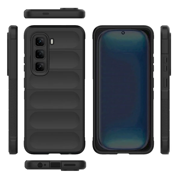 İnfinix Hot 50 4G Kılıf Esnek TPU Oyuklu Arka Yüzey Tasarımlı Zore Etnik Silikon Kapak - 4