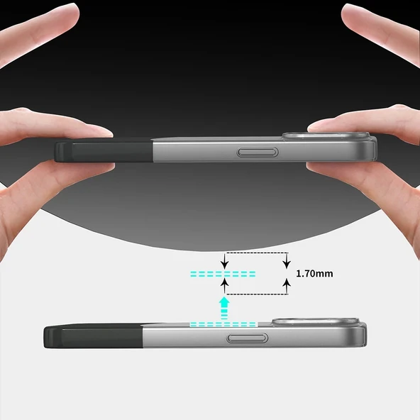 Apple iPhone 14 Pro Max Kılıf M-Safe Şarj Özellikli Mıknatıslı Zore Duble Kapak - 2