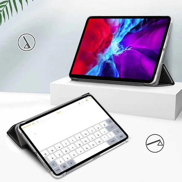 Apple iPad Air 11 2025 M3 Zore Smart Cover Standlı 1-1 Kılıf - 6