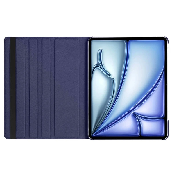 Apple iPad Air 13 2025 M3 Zore Dönebilen Standlı Kılıf - 2