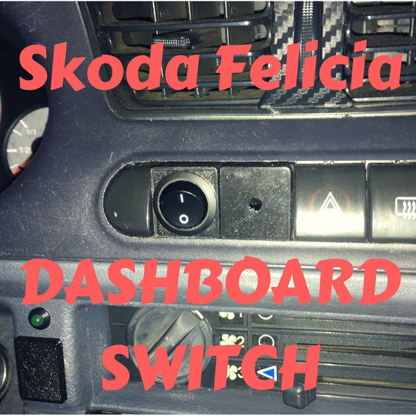 Byr Skoda Felicia Gösterge Tablosu Anahtarı / LED (Sadece Plastik Aparattır!!!) 3D - 2
