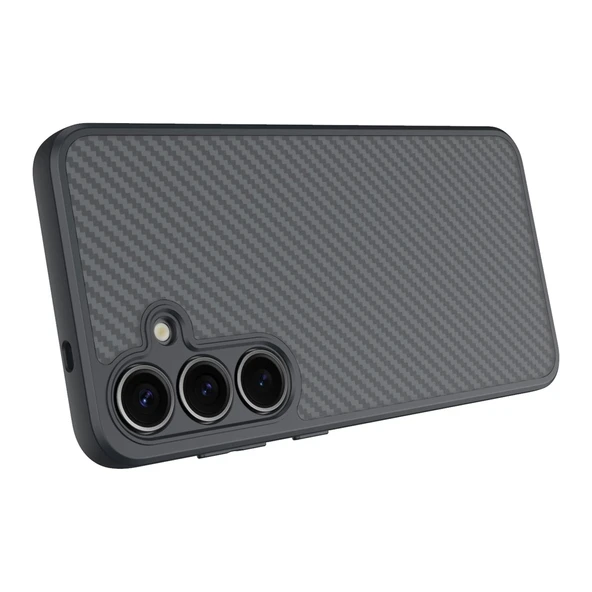 Galaxy S25 Plus Kılıf M-safe Şarj Özellikli Karbon Fiber Tasarımlı Zore Elnino Kapak - 9