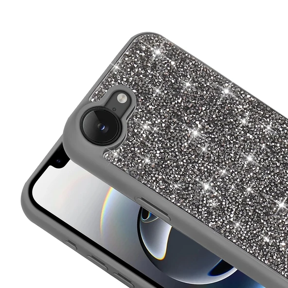 Apple iPhone 16E Kılıf Parlak Taşlı Tasarım Zore Pırlanta Kapak - 7