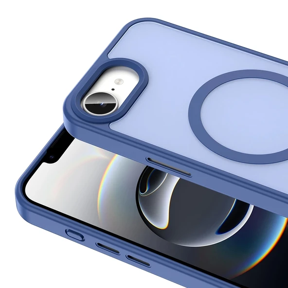 Apple iPhone 16E Kılıf M-safe Şarj Özellikli Mat Arka Yüzey Zore Sio Kapak - 11