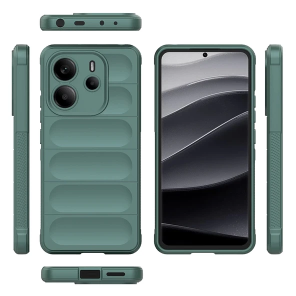 Xiaomi Redmi Note 14 4G Kılıf Esnek TPU Oyuklu Arka Yüzey Tasarımlı Zore Etnik Silikon Kapak - 3
