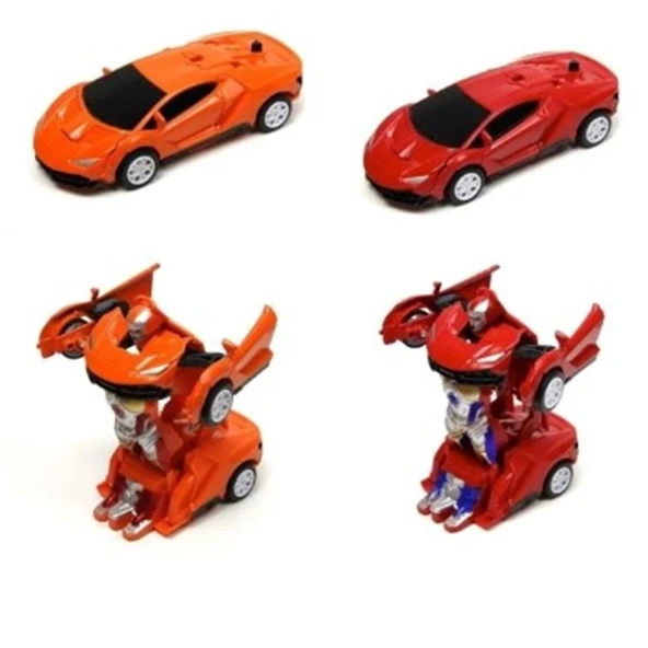 Canem Oyuncak Sürtmeli Robot Araba/ 8 li