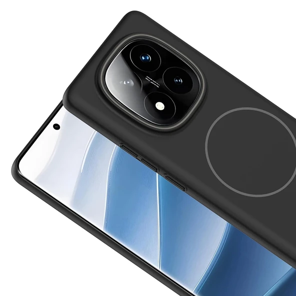 Xiaomi Redmi Note 14 Pro 4G Kılıf M-safe Şarj Özellikli Zore Ruby Sert Kapak - 3
