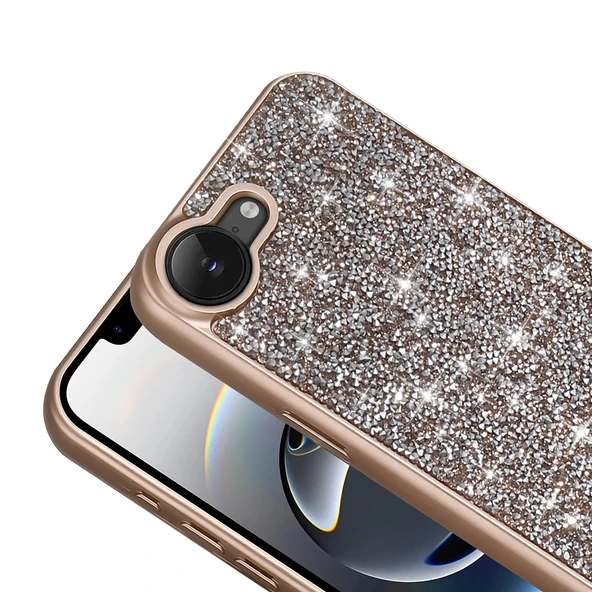 Apple iPhone 16E Kılıf Parlak Taşlı Tasarım Zore Pırlanta Kapak - 11