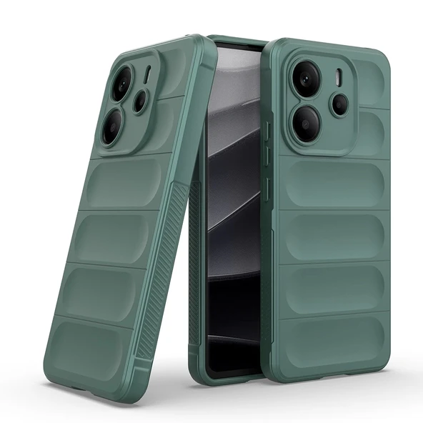 Xiaomi Redmi Note 14 4G Kılıf Esnek TPU Oyuklu Arka Yüzey Tasarımlı Zore Etnik Silikon Kapak - 2