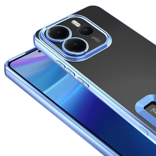 Xiaomi Redmi Note 14 4G Kılıf Kamera Korumalı Logo Gösteren Zore Omega Kapak - 7