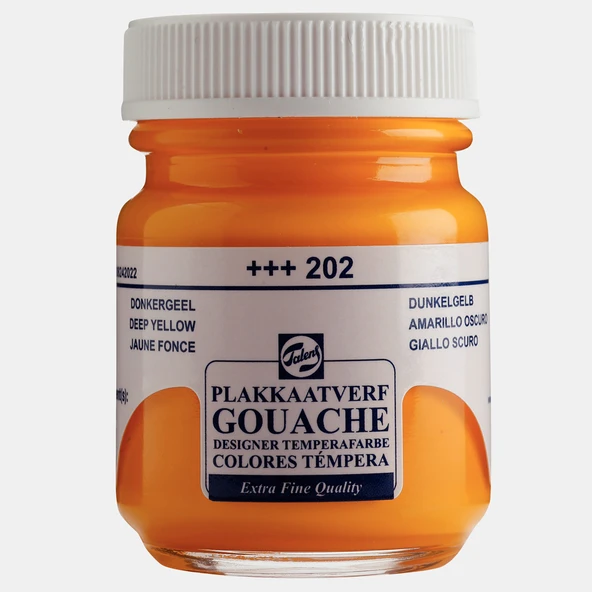 Talens Guaj Boya 16 ML Deep Yellow (Koyu Sarı) 202--10 LU ürün görseli 1