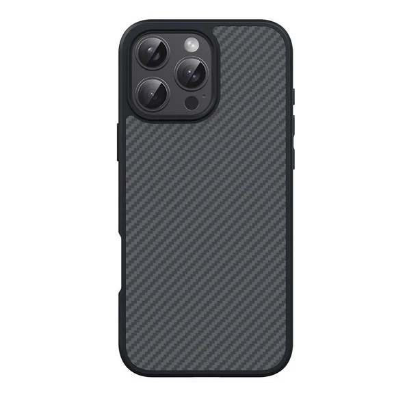 Apple iPhone 16 Pro Max Kılıf M-safe Şarj Özellikli Karbon Fiber Tasarımlı Zore Elnino Kapak - Resim 2