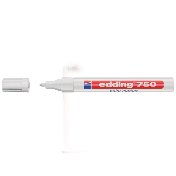 Edding Markör Boya Dekor Yuvarlak Uçlu 2-4 MM Beyaz  (10 adet)750