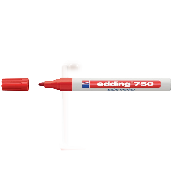 Edding Markör Boya Dekor Yuvarlak Uçlu 2-4 MM Kırmızı  (10 adet)750