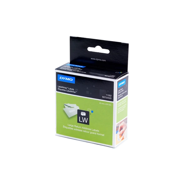 Dymo Label Witer Etiketi Uluslararası İade Adres 500 LÜ 54x25 MM Beyaz S0722520 - 2