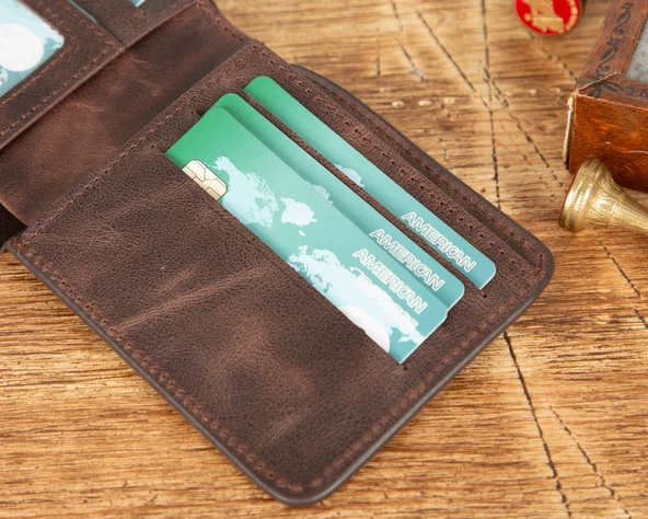 Pier Deri Erkek Cüzdan Acı Kahve - 5