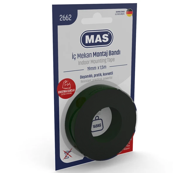 Mas Montaj Bandı İç Mekan Extra Güçlü 19mm X 1,5 M