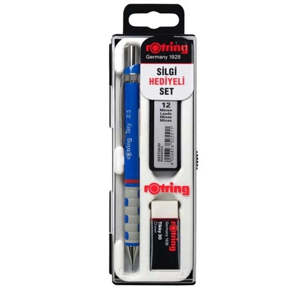 Rotring Okul Seti Versatil+Min Silgi Hediyeli 0.5 MM Mavi RO-KK07-05M - 2