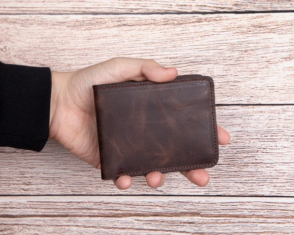 Pier Deri Erkek Cüzdan Acı Kahve - 3