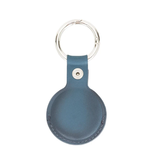 Apple AirTag Uyumlu Deri Anahtarlık, BRN4EF Mavi - 3