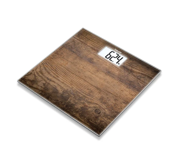 Beurer GS 203 Ahşap Görünümlü Dijital Cam Baskül ürün görseli 1