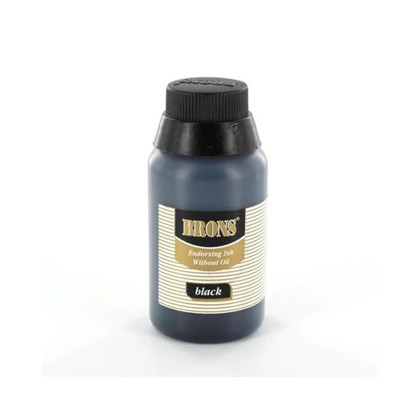 Brons Istampa Mürekkebi Yağlı 30 CC Siyah BR-314 ( 12 adet ) - Resim 2