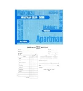 Gülpaş Apartman Gelir Gider Makbuzu 2/50 9,5x18 674